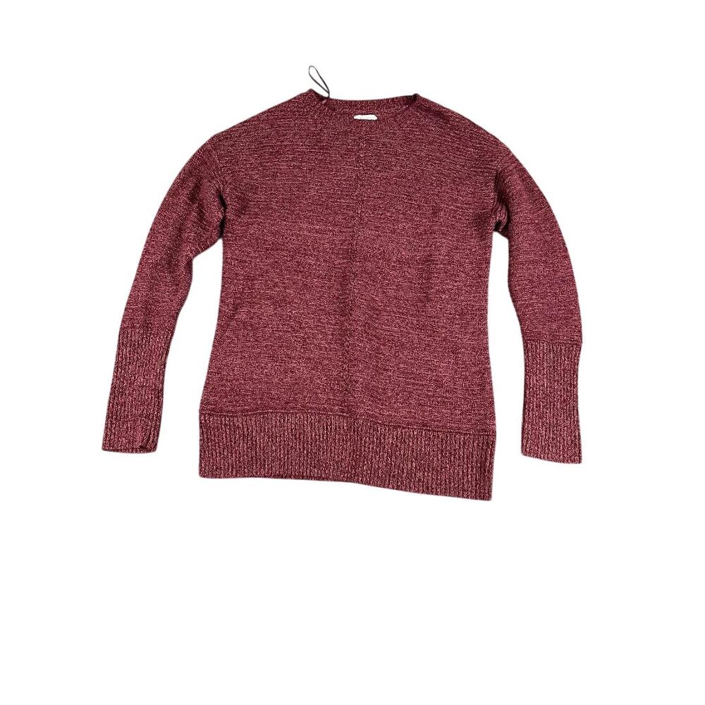 Nine West Women's Burgundy Marled Knit Long Sleeve Sweater Size XL